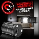 SSAV LED Camping Lantern with Magnetic Base – 360° Bright Light, IP44 Water Resistant (Black, 2 Pack) - Image 3