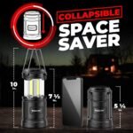 SSAV LED Camping Lantern with Magnetic Base – 360° Bright Light, IP44 Water Resistant (Black, 2 Pack) - Image 4