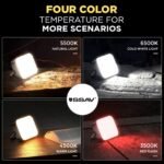 SSAV Rechargeable Magnetic LED Puck Light – 4000mAh Battery, 360° Illumination, Portable Work Light (Black, 1 Pack) - Image 4