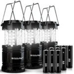 SSAV Black LED Camping Lantern 3 Pack with AA Batteries USA