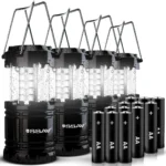 SSAV Black LED Camping Lantern 4 Pack