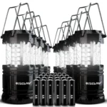 8 pack LED camping lantern set with AA batteries USA